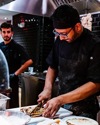 Chef preparing food